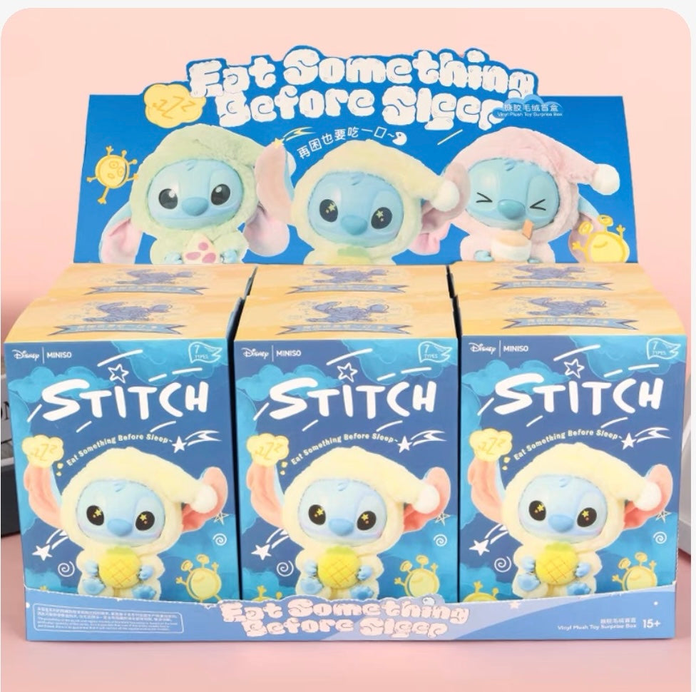 Stitch "Eat Something before Sleep" Series Vinyl plush keychain Blind Box Pendant