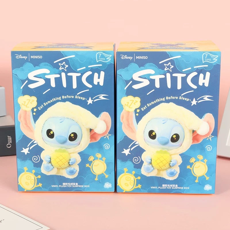 Stitch "Eat Something before Sleep" Series Vinyl plush keychain Blind Box Pendant