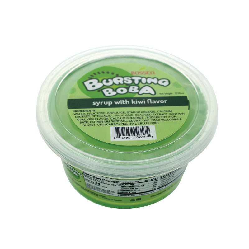 "TOP DEAL" Kiwi Bursting Boba® | Popping Boba | 490g Mini Tub | 6 Mini Tubs Per Case | 90 Cases Per Pallet | Ships Free Within Canada on Orders Above CAD $199