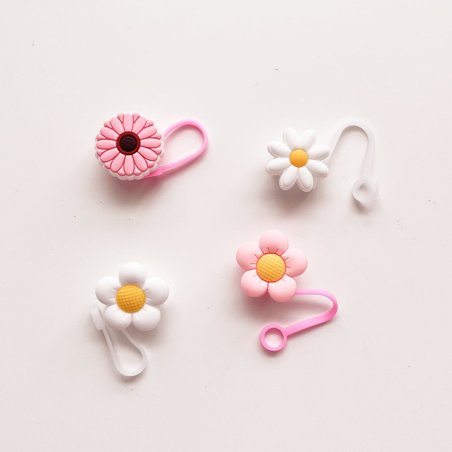 Couvercle pour paille - fleurs