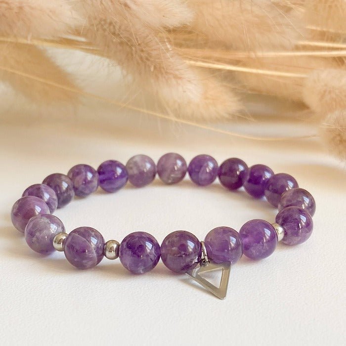 AMÉTHYSTE | Bracelet en améthyste et acier inoxydable