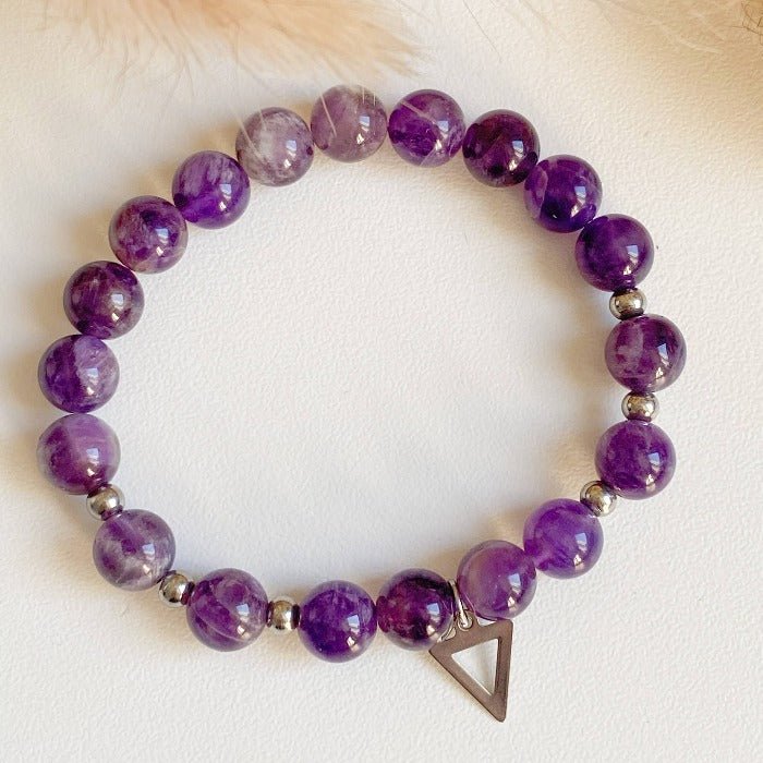 AMÉTHYSTE | Bracelet en améthyste et acier inoxydable