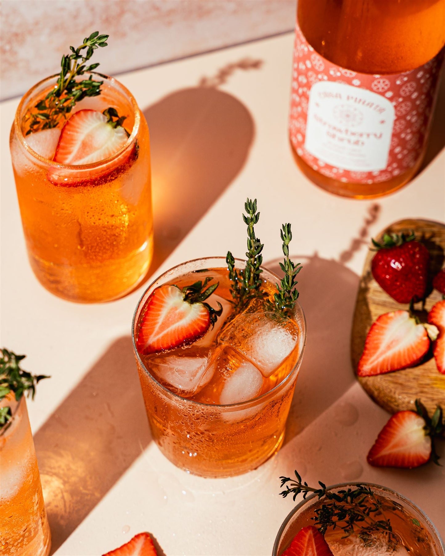 Sparkling Strawberry Shrub