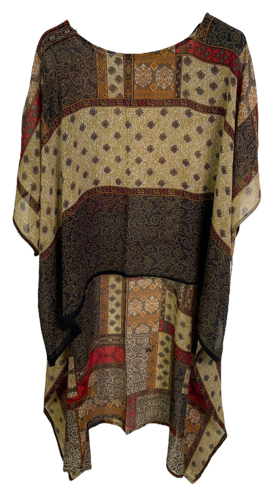 PRG6447 Sheer Avatar Pure Silk Hi Lo Top