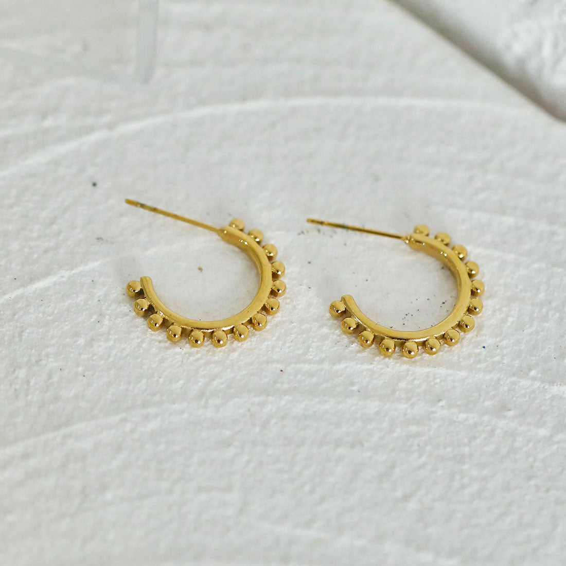 ISLA: Beaded Edge Hoop Earrings