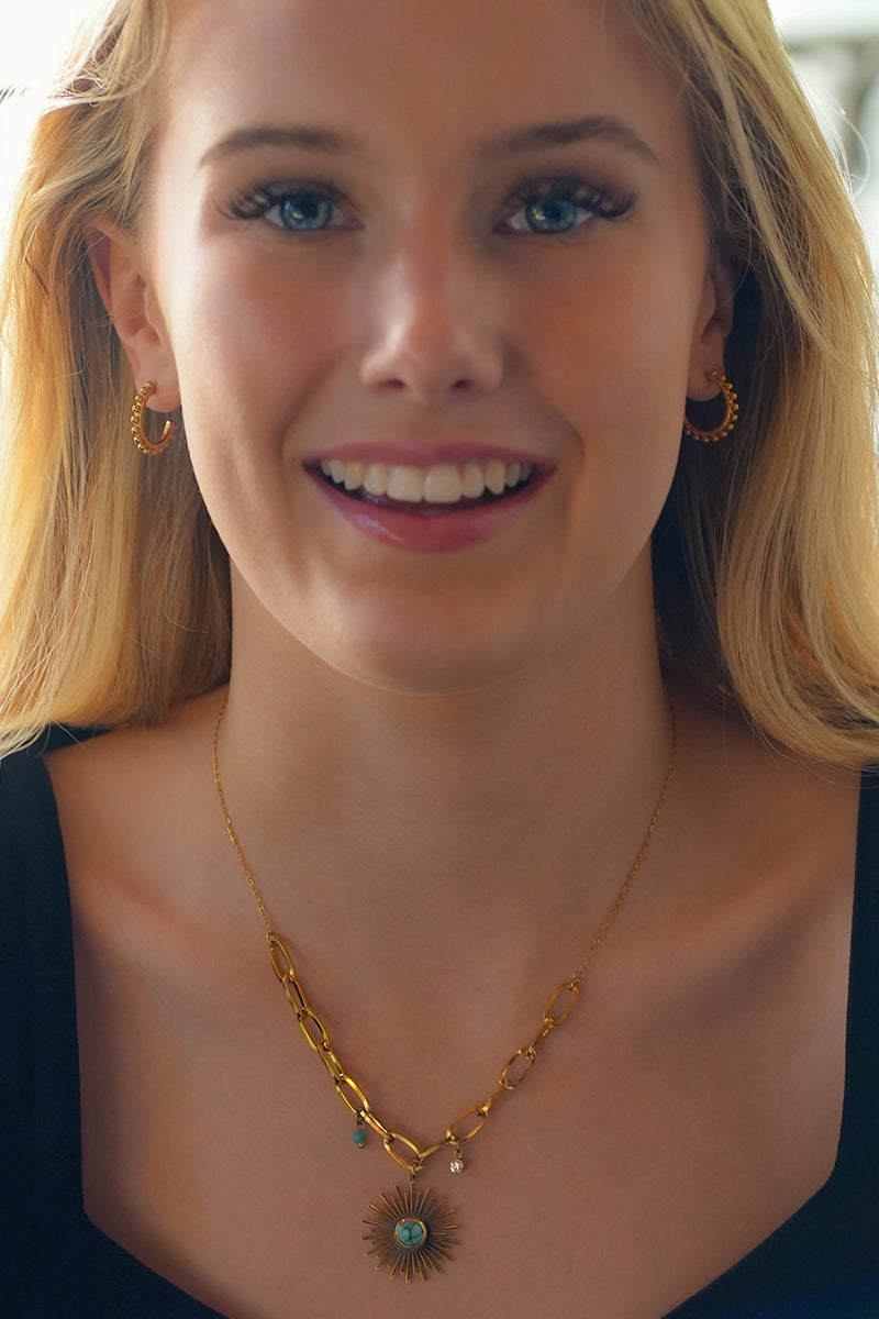 ISLA: Beaded Edge Hoop Earrings