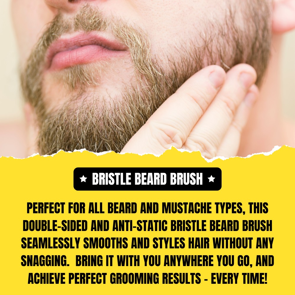 SoulStroker Premium Beard Brush – Dual Bristle Grooming Brush for Styling & Conditioning