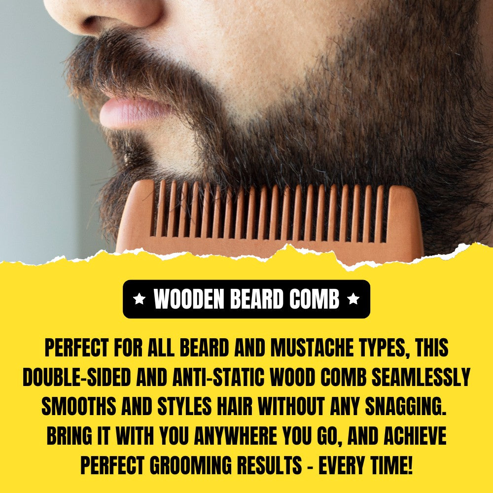 SoulSplitter Dual-Sided Beard Comb – Premium Grooming Comb for Detangling & Styling