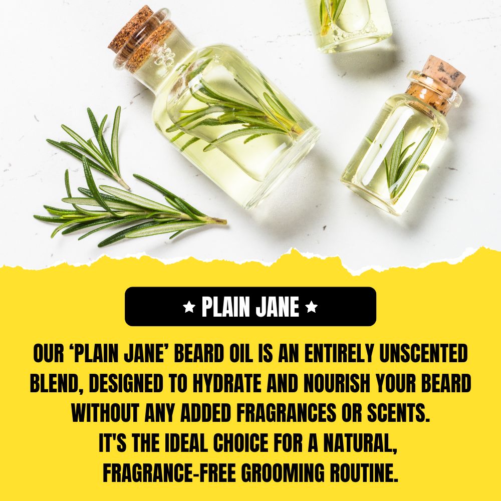 Plain Jane Beard Oil (30ml) – Naked, Unscented & Fragrance-Free | Premium Conditioning Beard Oil