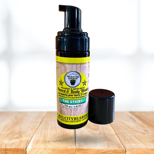 The Sticks Beard Wash (150ml) – Cedarwood & Tropical Citrus Scent | Refreshing Beard Shampoo & Cleanser