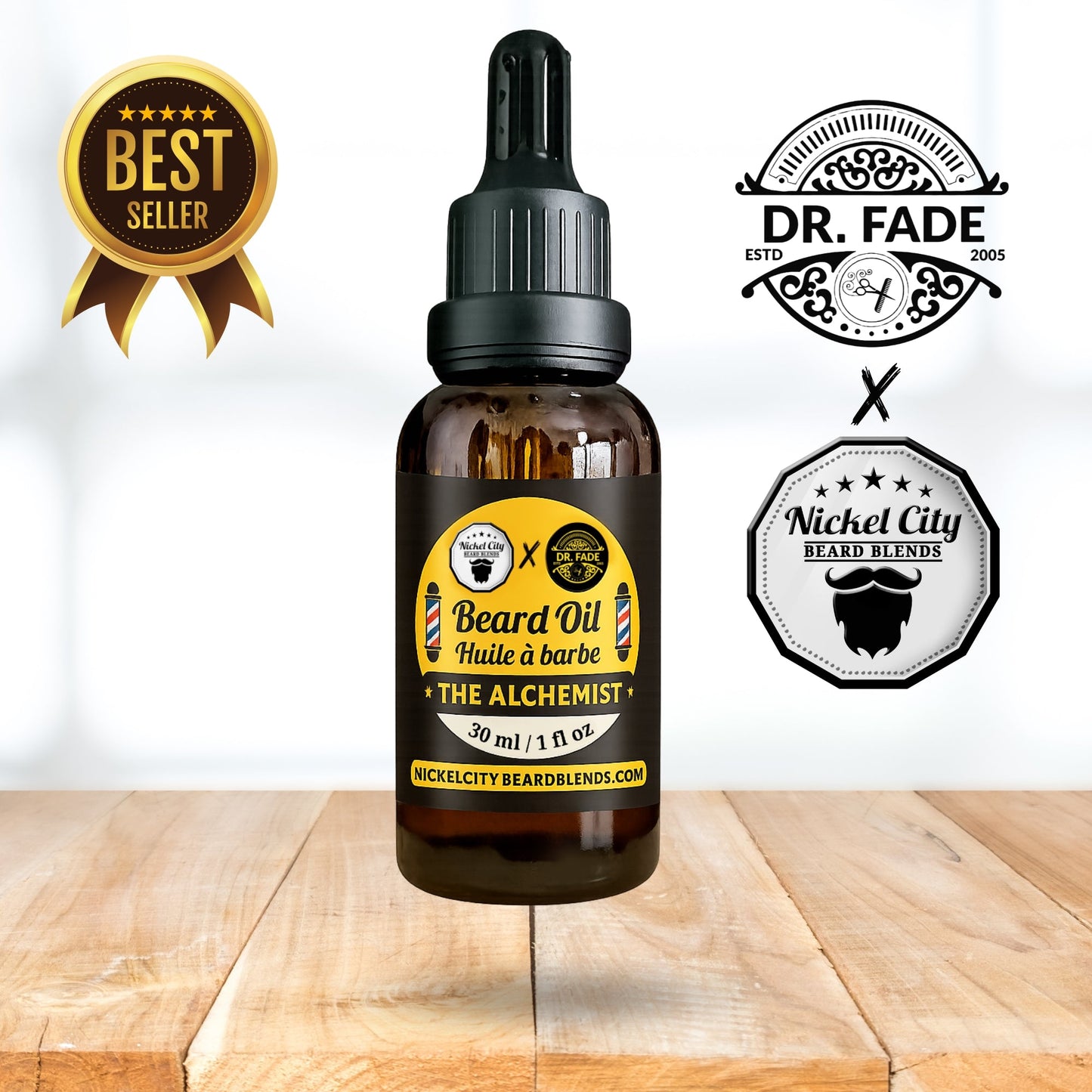 "The Order of Three" Beard Oil Bundle (3-Piece Ritual Set) – The Professor + The Villain + The Alchemist (3x 30ml) | Includes FREE Magnetic Decal | Handcrafted in Canada