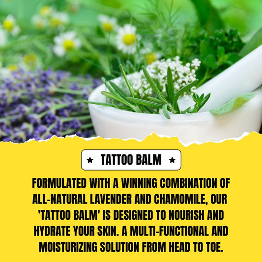 Dry Skin & Tattoo Balm (15g) – Lavender & Chamomile | Soothing Balm for Tattoos, Dry Skin & Eczema Relief