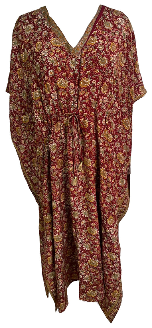 PRC6765 Avatar Pure Silk Maxi Kaftan