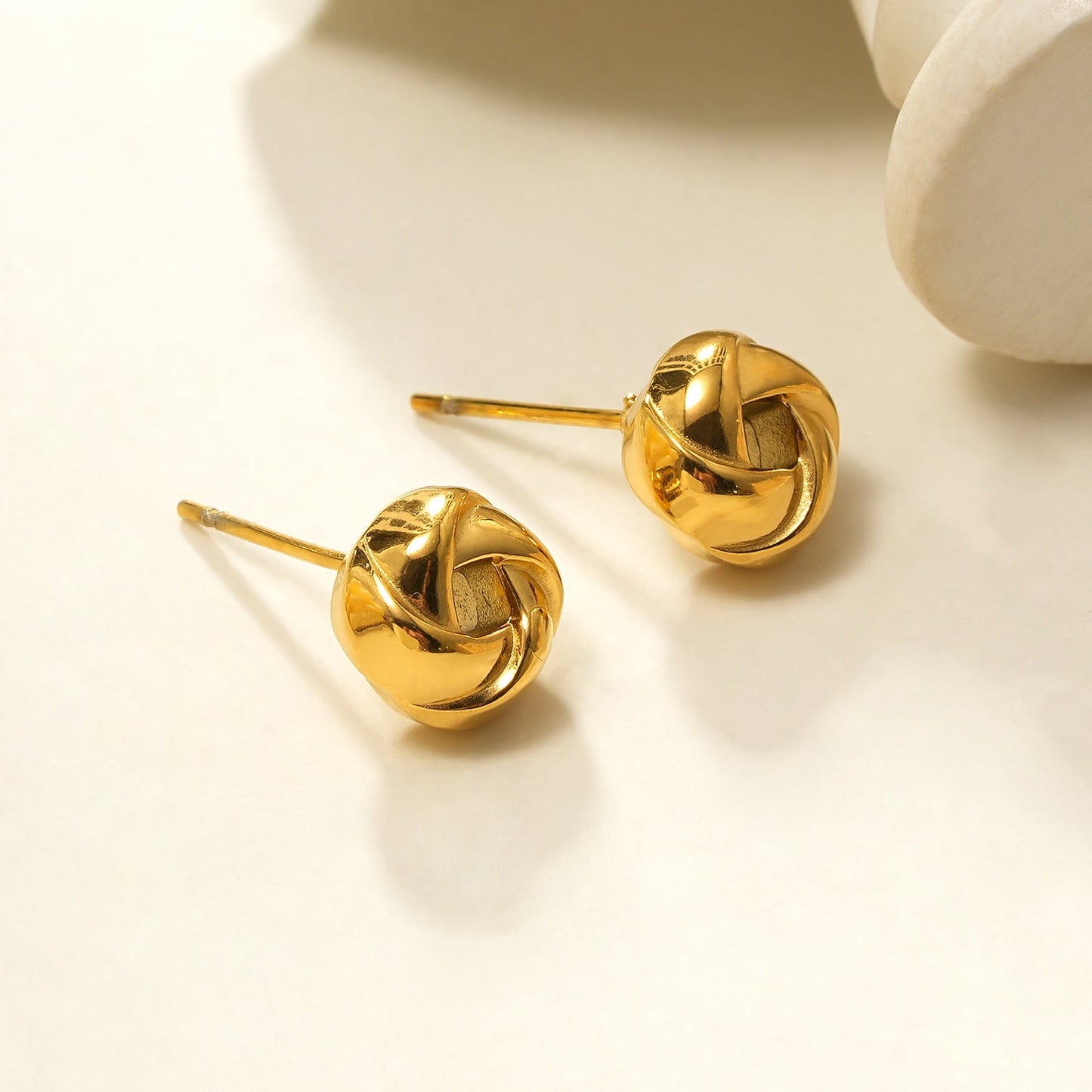 JATANI (Small) Gold: Love Knot Stud Earrings – Timeless Symbol of Eternal Love & Elegant Jewelry Gift