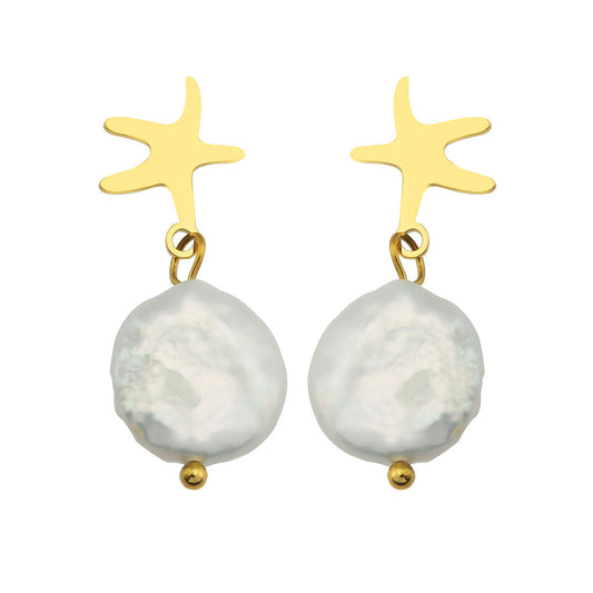 JAUZA Natural Freshwater Pearl Earrings