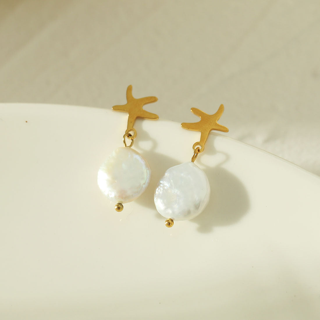 JAUZA Natural Freshwater Pearl Earrings