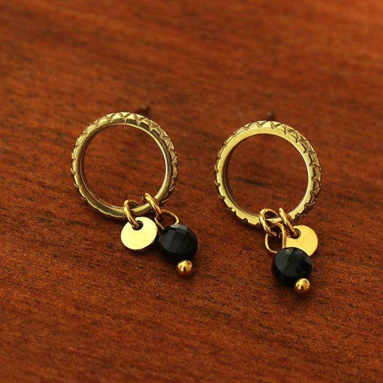 Style JAZMIN : Stud Earrings with Mini Charms
