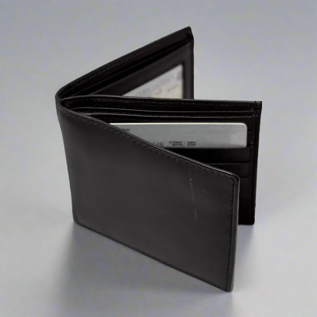 JBG International Men's Center Wing Bifold Leather RFID Wallet