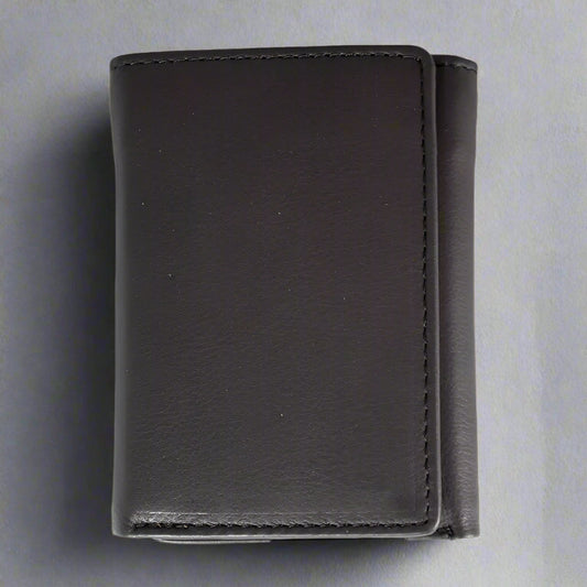 JBG International Men's Flip Up Trifold Leather Wallet