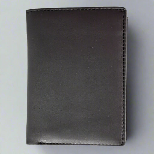 JBG International Men's Snap Close Flip Trifold Leather Wallet