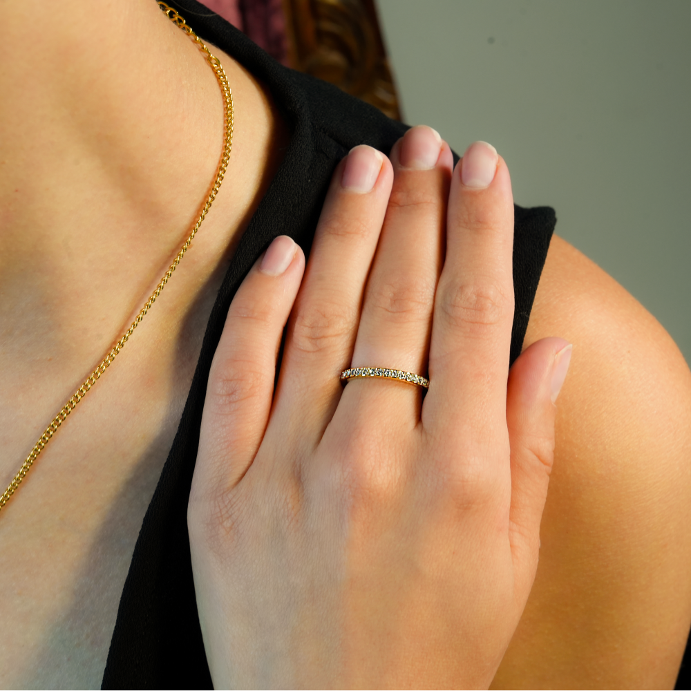 JOCASTA: Adjustable Zirconia-Embedded Minimalist Classic Ring
