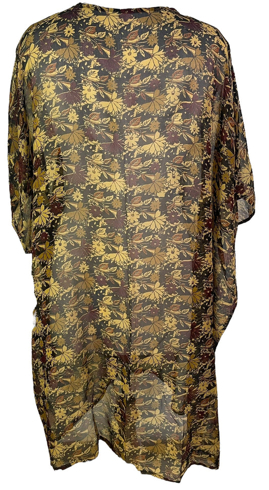 PCH6641 Very Sheer Avatar Pure Silk Midi Length Kaftan