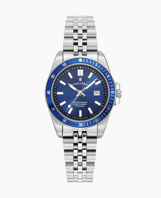 Jacques Du Manoir Inspiration Active 33mm Blue Dial Ladies Watch