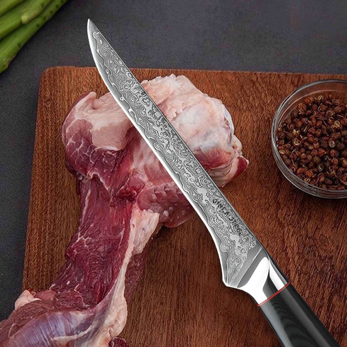 HAGAKURE 14 | Boning Knife 5.5" Damascus AUS 10 Steel