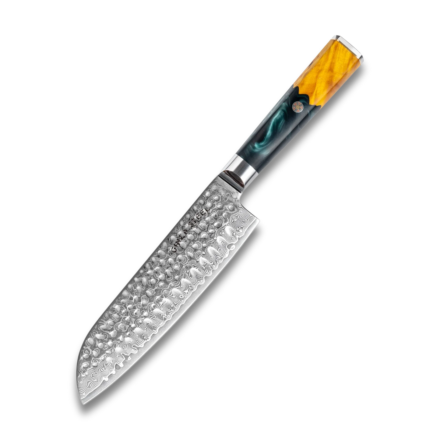 Kaze Katana 7″ Santoku Knife | Damascus Steel by Ginza Steel