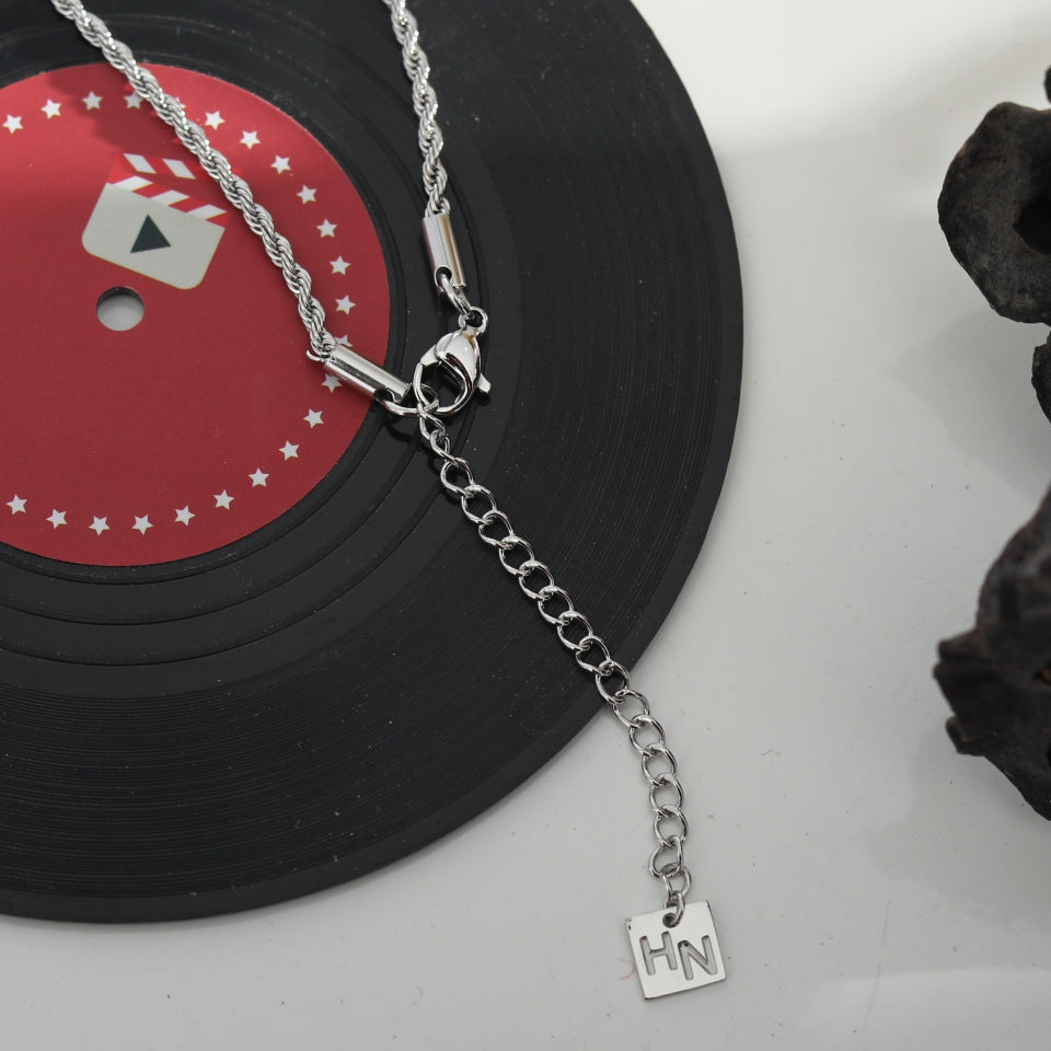 KIRA: Rope Chain Silver Necklace 16 Inches