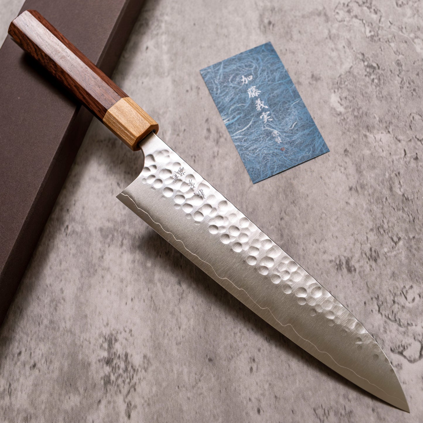 Yoshimi Kato Ginsan Gyuto 215 mm