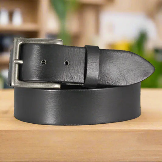 Keldon Leather Men's Solid Leather Belt