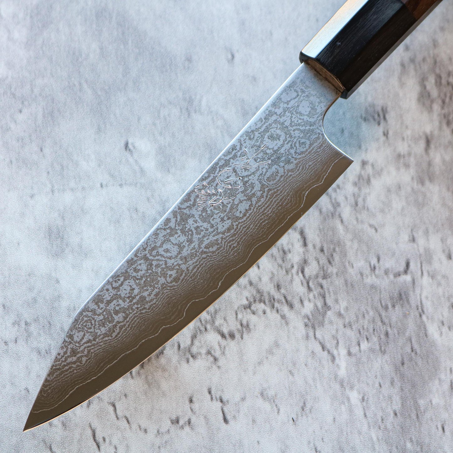 Kenshiro Hatono Ginsan Damascus Petty 135 mm Rosewood