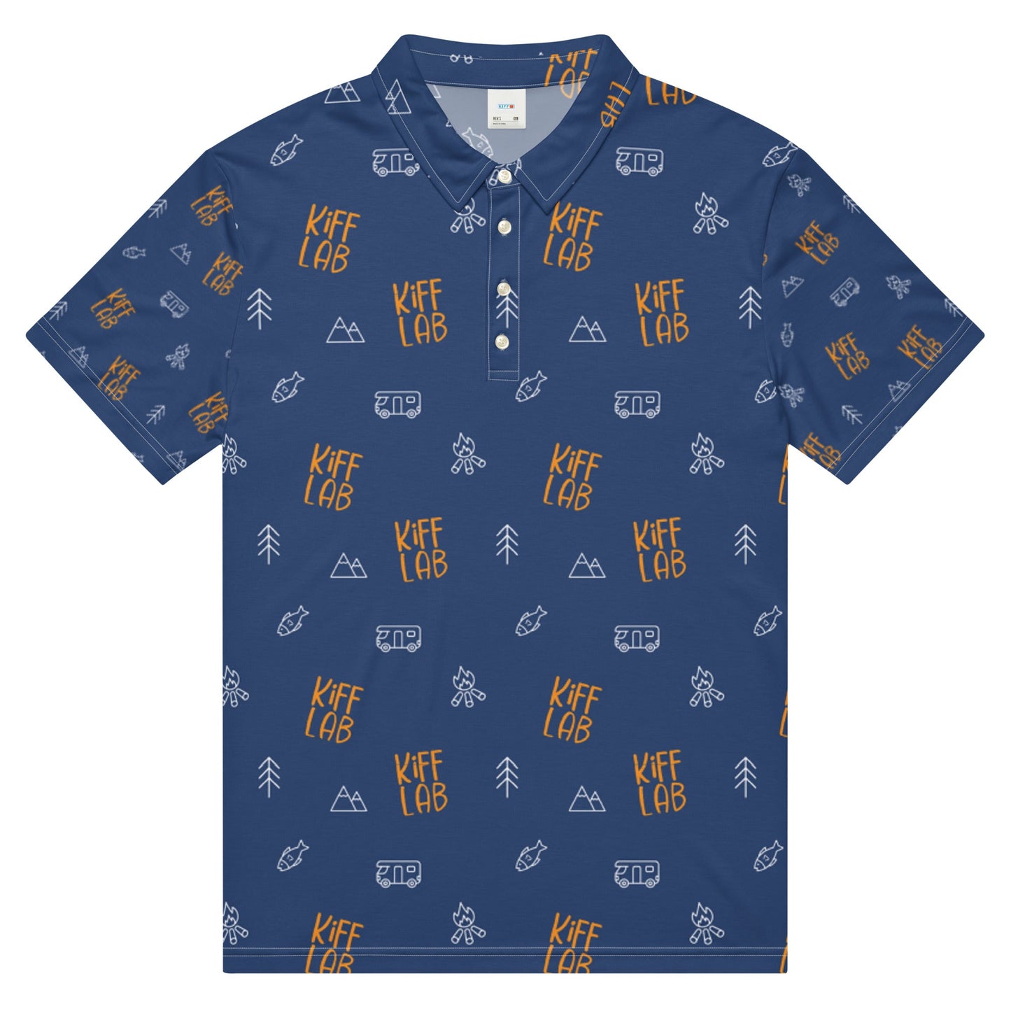 KiffLab Slim Fit Funky Golf Polo