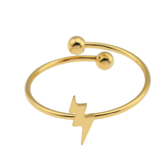 LAZER: Dainty Lighting Bolt Ring
