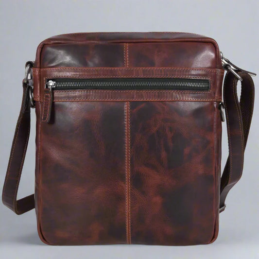 Manhattan Leather Satchel | Buffalo Leather Crossbody Bag for Men & Women