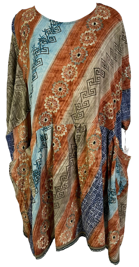 PRC5941 Avatar Pure Silk Boxy Babydoll Dress