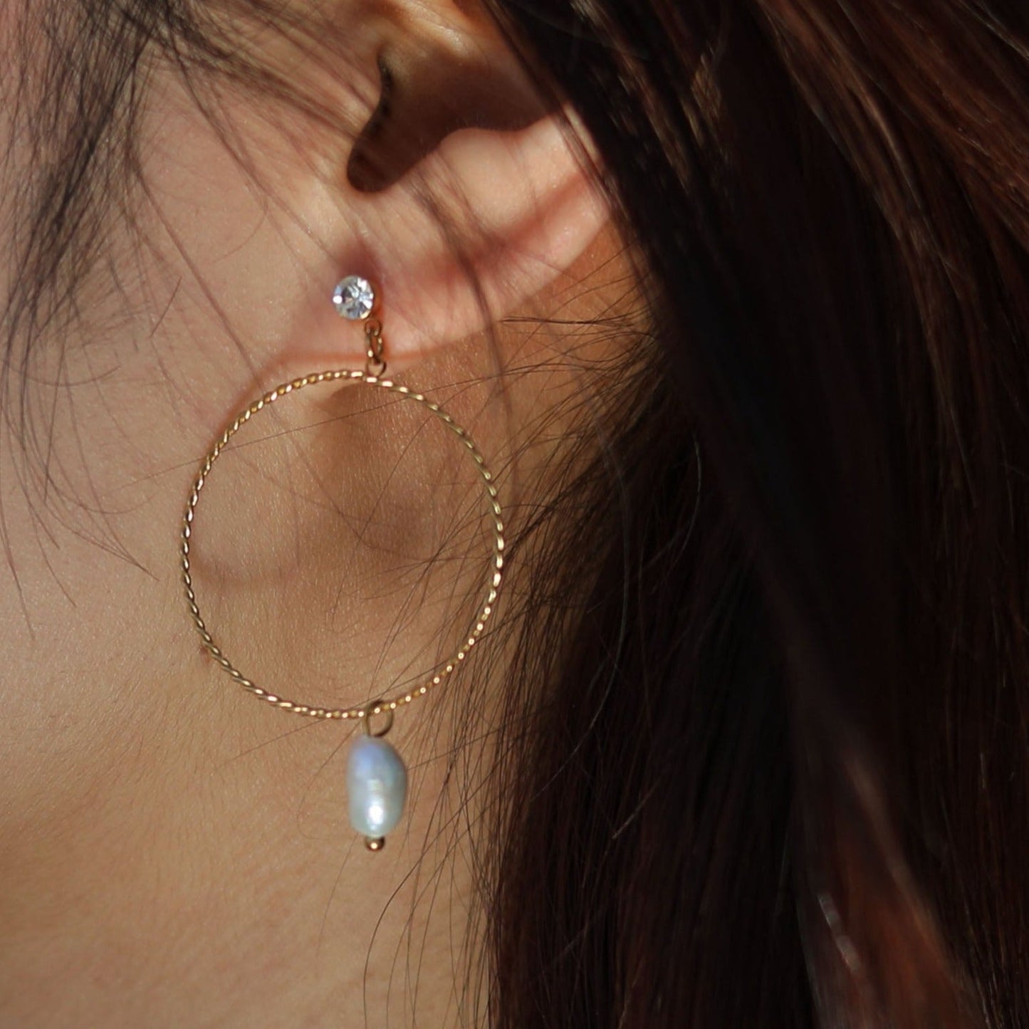 LYRA Natural Freshwater Pearl Earrings