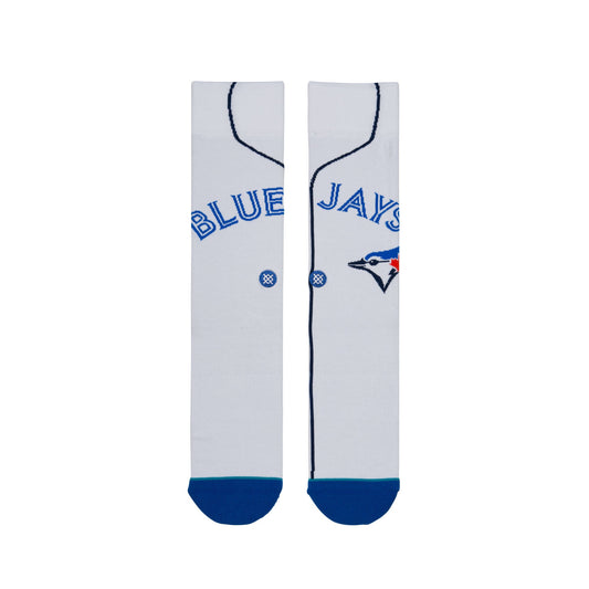 Stance Toronto Blue Jays Home White Socks - Large