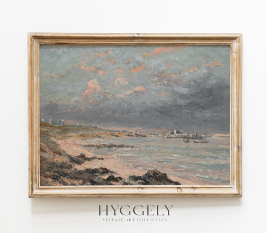 Vintage Coastal Landscape Art Print L0116