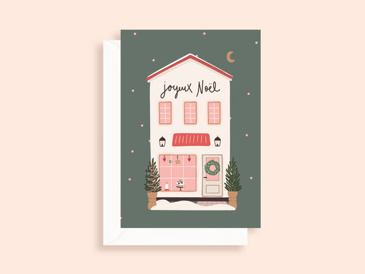 Carte de Noël pliée - format 5x7"
