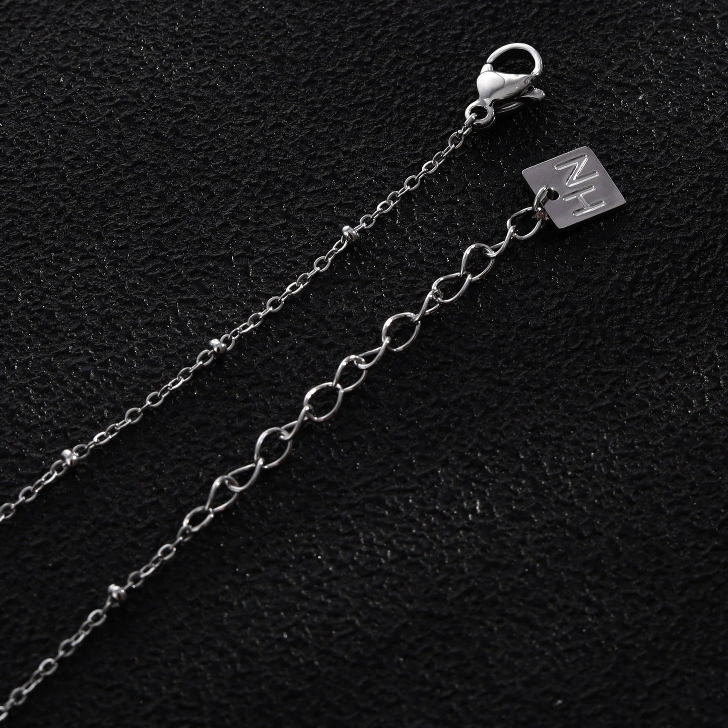 MALVINA Mix Silver Chain with Zirconia Studded Star Pendant