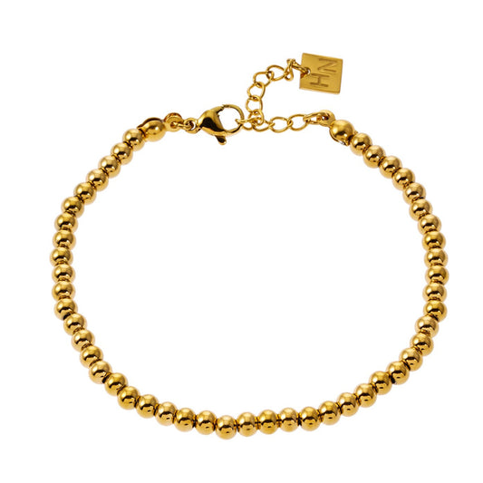MANAMI Gold: Ball-Beads Contemporary Chain Bracelet