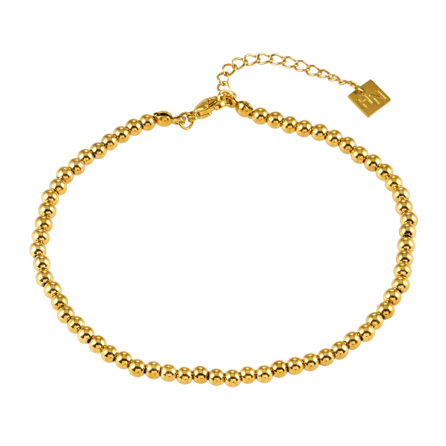 MANAMI LG: Ball-Beads Contemporary Chain Gold Anklet