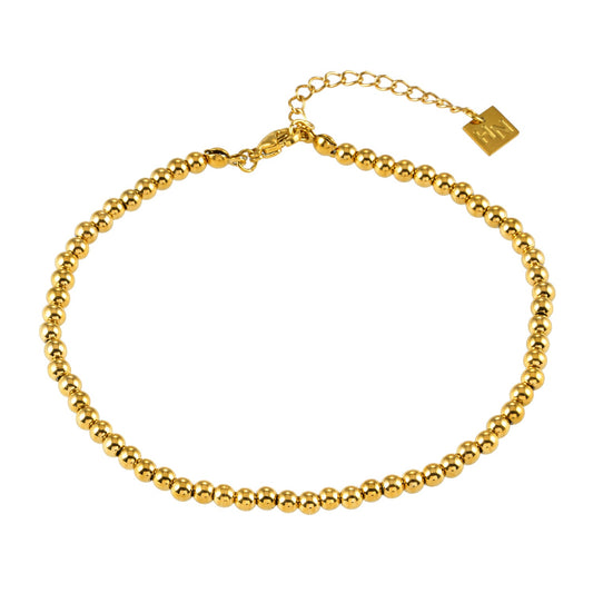 MANAMI LG: Ball-Beads Contemporary Chain Gold Anklet