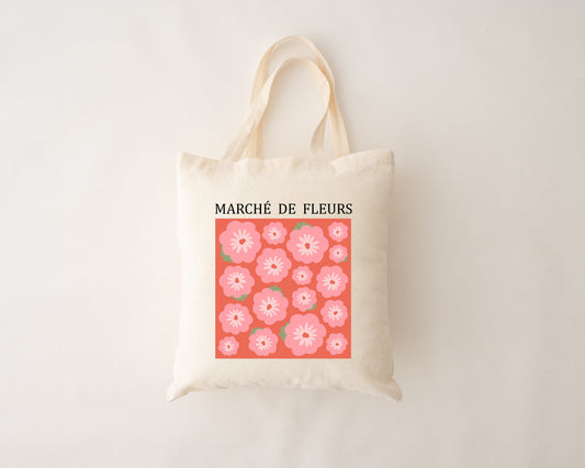 Sac réutilisable - Marché de fleurs 02