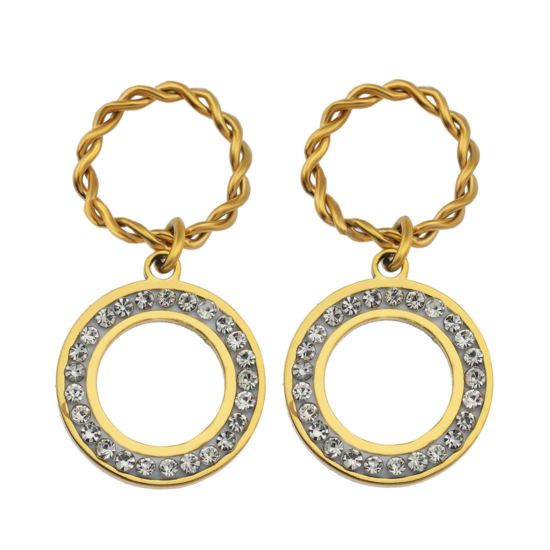 MAYA Pavé Zirconia Double Hoop Earrings