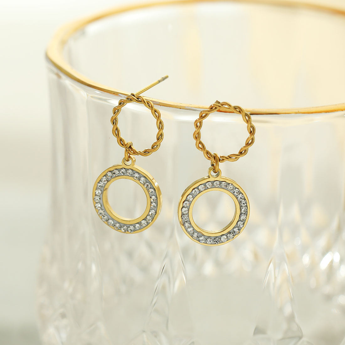 MAYA Pavé Zirconia Double Hoop Earrings
