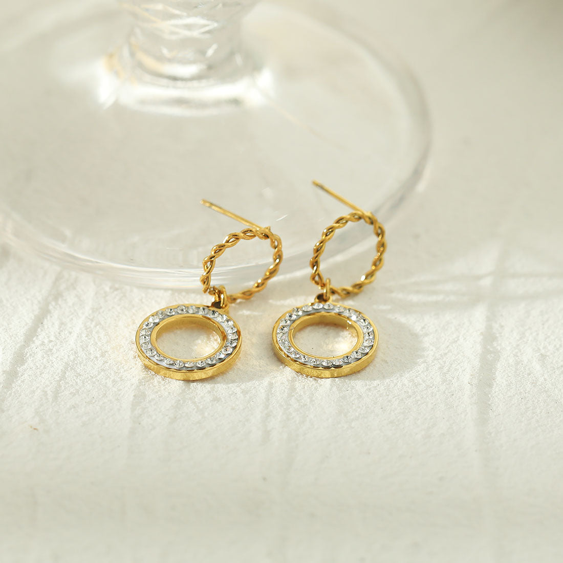 MAYA Pavé Zirconia Double Hoop Earrings