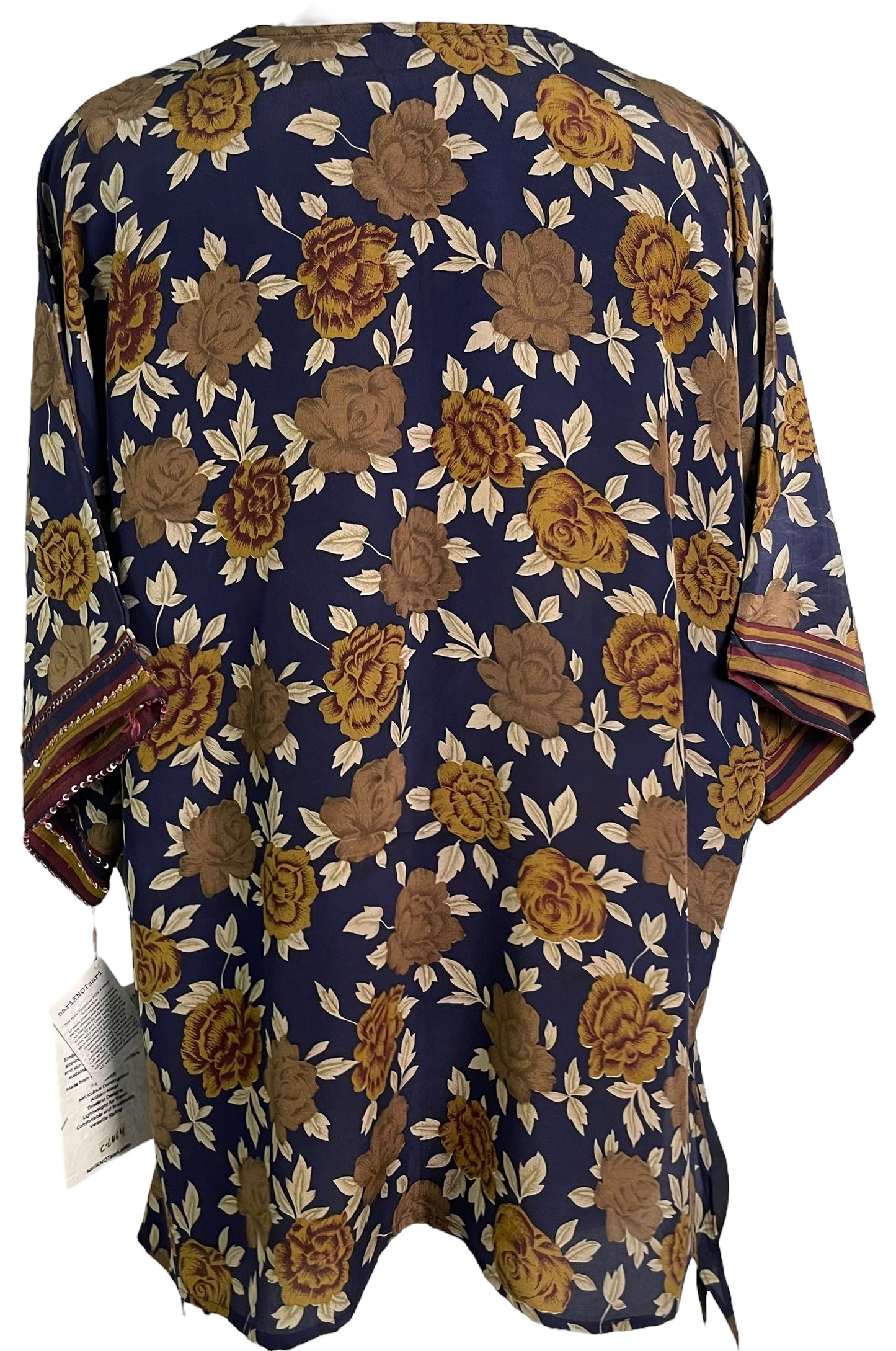 PRC6464 Avatar Pure Silk Long Tunic with Side Ties